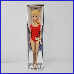 1959 BARBIE REPRODUCTION TEENAGE FASHION MODEL BLONDE Mattel W3505 Red Swimsuit
