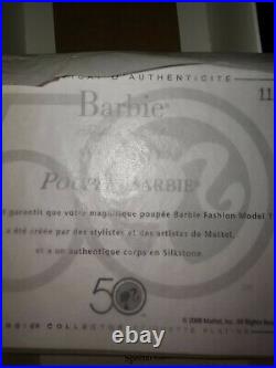 2009 Debut Barbie Doll Brunette Silkstone Platinum Label Nrfb Paris Convention