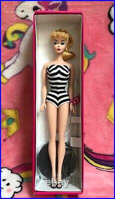 2014 Black And White Bathing Suit Barbie Doll Nrfb Black Label