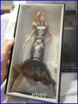 2014 Mattel Platinum Barbie Fan Club Black & White Collection Evening Gown NRFB