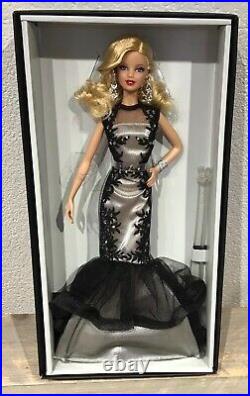 2015 Classic Evening Gown Barbie doll NRFB Black & White platinum label LE 999