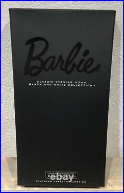 2015 Classic Evening Gown Barbie doll NRFB Black & White platinum label LE 999