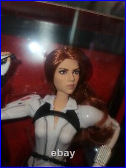 2019 MARVEL BLACK WIDOW BARBIE in White Suit Platinum Label in Stock Minty NRFB