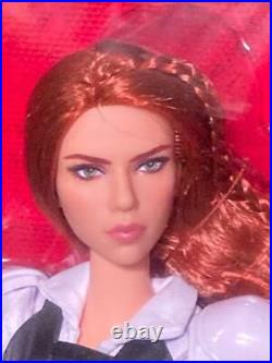 2020 Platinum Label Barbie Marvel Black Widow Doll Red Hair White Bodysuit NRFB