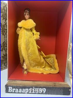 2022 PLATINUM LABEL Guo Pei Barbie Doll Wearing Golden-Yellow Gown In-Hand