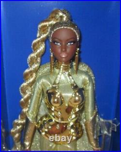 AA 2017 Barbie Convention Doll Golden Galaxy Barbie NRFB LE330 with SIGNED COA