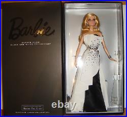 Barbie Black and White Coll Beaded Gown Barbie Doll Platinum Label NRFB Shipper