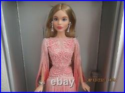 Barbie Fan Club, Beautiful Platinum Label Barbie, Blush Fringed Gown. Nrfb