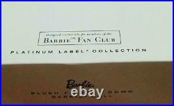 Barbie Figuer Doll Fan club Platinum Label Collection Blush Fringed Gown with box