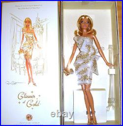 Barbie Glimmer of Gold Doll Platinum Label WithShipper NRFB Free Ship U. S. Xb1a