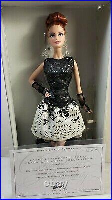 Barbie Laser Leatherette Dress Black & White collection Platinum Label NRFB New