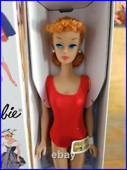 Barbie Redhead Ponytail Red Swimsuit Doll Reproduction No 850 Mattel NEW IN BOX