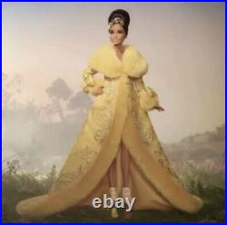 Barbie Signature Guo Pei Barbie Doll Wearing Golden Yellow Gown In Hand