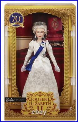 Barbie Signature QUEEN ELIZABETH II Platinum Jubilee Doll OFFICIAL GOLD LABEL