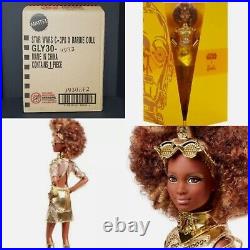 Barbie Star Wars C-3PO X Fashion Doll, Gold Label NIB