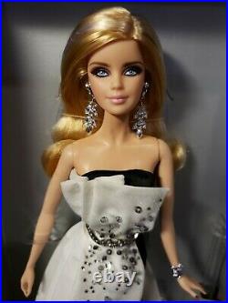 Beaded Gown Barbie Doll Platinum Label Black White Collection Mattel X8266 Nrfb