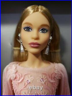Blush Fringed Gown Barbie Doll Bfc Exclusive Platinum Label Mattel Dwf52 Nrfb