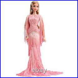 Blush Fringed Gown Barbie Doll DWF52 (Never Removed From Shipper)