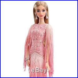 Blush Fringed Gown Barbie-dwf52-bfc Exclusive-platinum Label-999 Made-nrfb-mint