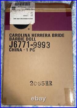 Carolina Herrera Bride Barbie Doll Platinum Label J6771 (NIB/NRFB/With Shipper)