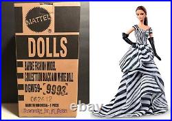 Chiffon Ball Gown Barbie Doll Platinum Black and White Collection SHIPPER
