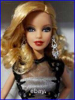 Classic Evening Gown Barbie Doll Bfc Black & White 2014 Platinum Mattel Cgt31