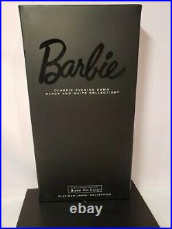 Classic Evening Gown Barbie Doll Bfc Black & White 2014 Platinum Mattel Cgt31