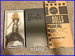 Classic Evening Gown Barbie Doll Platinum Black and White Collection Mattel NRFB