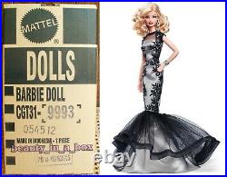 Classic Evening Gown Barbie Doll Platinum Black and White Collection SHIPPER