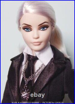 Extremely Rare2014 Karl Lagerfeld Platinum Barbie/NRFB/StillTissued/ShipperBox