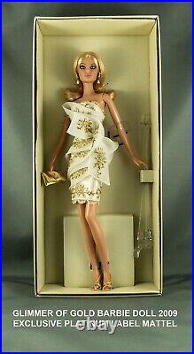 Glimmer Of Gold Barbie Doll 2009 Exclusive Platinum Label Mattel Nrfb #75/999