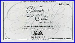Glimmer Of Gold Barbie Doll 2009 Exclusive Platinum Label Mattel Nrfb #75/999