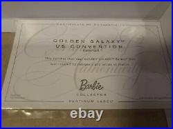 Golden Galaxy 2017 Us Convention Barbie Doll Platinum Label Mattel Dyx82 Nrfb
