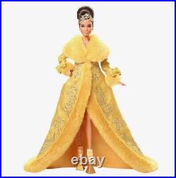 Guo Pei Yellow Queen Barbie Doll Wearing Golden-Yellow Gown Platinum Label HBX99
