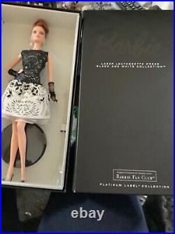 Laser Leatherette Barbie Black White Collection Platinum Label BCR07 NRFB