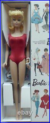 Let's Play Barbie Ponytail Blonde repro Doll W3506 Bill Greening 2011 NRFB