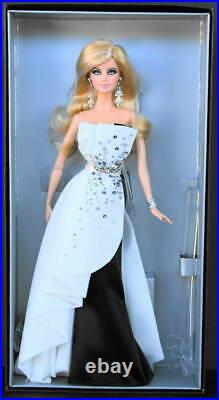 M 2013 Platinum Label Black & White BEADED GOWN BARBIE doll NRFB with Shipper