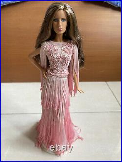 Marisa Model Of The Moment Wearing Blush Fringed Gown Barbie Doll Platinum Label