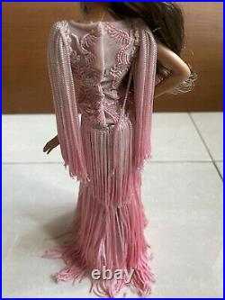 Marisa Model Of The Moment Wearing Blush Fringed Gown Barbie Doll Platinum Label