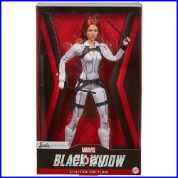 Marvel Black Widow in White Suit Platinum Label Barbie Doll GHT82 NRFB