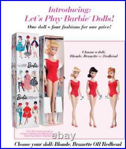 Mattel 2011 W3505 LET'S PLAY BARBIE Doll Reproduction Complete Set Redhead NRFB