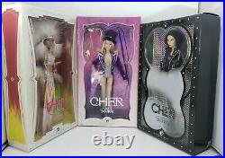 Mattel Bob Mackie 3 Cher Barbie Dolls RINGMASTER HALF BREED TURN BACK TIME NRFB