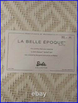 NRFB 2012 La Belle Epoque Paris Fashion Doll Festival BARBIE Platinum Label #301