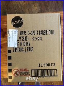 NRFB 2020 STAR WARS BARBIE C3PO DOLL Gold Label + Shipper Box Signature Barbie