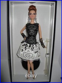 NRFB withShipper 2014 Laser Leatherette Barbie Doll Black & White Collection