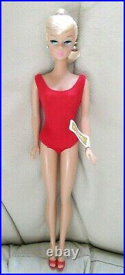 New+de-boxed1964 Platinum Swirl Ponytail Barbie Repro Doll+fashionwrist Tag
