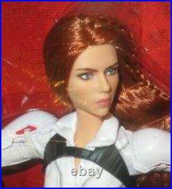 Nrfb Barbie Mattel 2019 White Platinum Label Black Widow Scarlett Johansson Doll