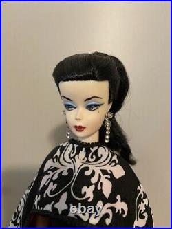 OOAK Barbie Rerooted Black Hair BFMC Silkstone Debut with Black/White/Pink Outfit