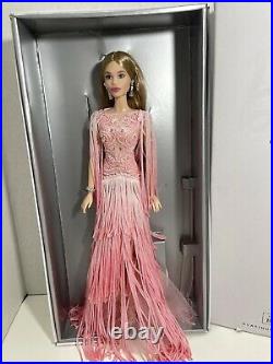 Pink Barbie Doll BLUSH FRINGED GOWN BARBIE 2017 Platinum Label BFC Collection