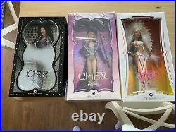 Platinum Ringmaster Cher Barbie, 80's Bob Mackie and Half Breed Cher Barbies